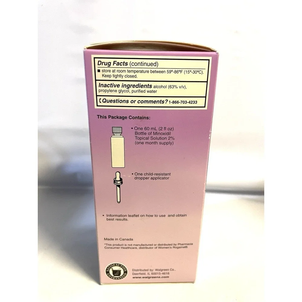 Vtg Walgreens Formula Hair Growth‎ hair growth serum 2% minoxidil